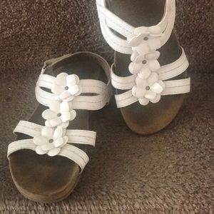 White sandals from Kay’s closet